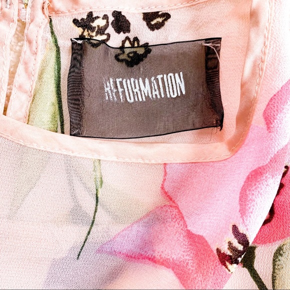 Reformation Floral Ruffle Sleeve Boho Top - Picture 10 of 13